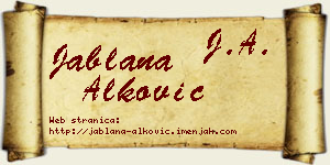 Jablana Alković vizit kartica
